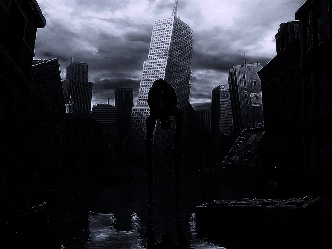Постапокалиптический город обои