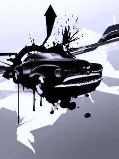 Абстракция с ретро авто обои