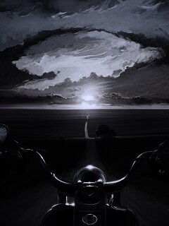 Дорога на закат обои