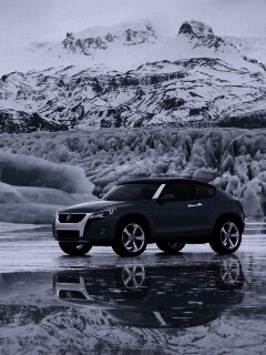 Внедорожник Фольксваген на льду обои