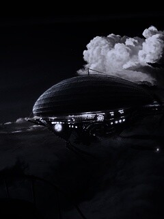 Инопланетный дирижабль обои