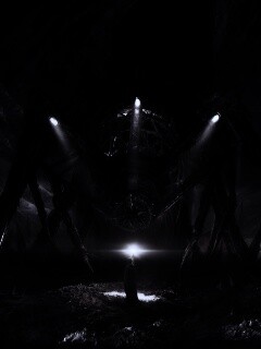 Свет против механического монстра обои