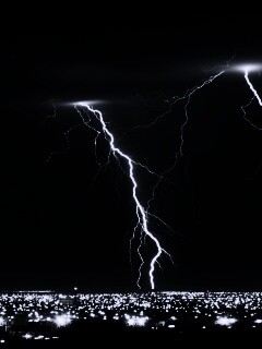 Гроза над городом обои