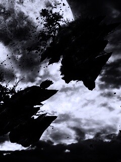 Летящие куски земли обои