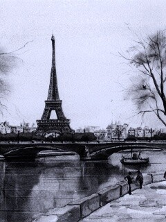 Рисунок Эйфелевой башни обои