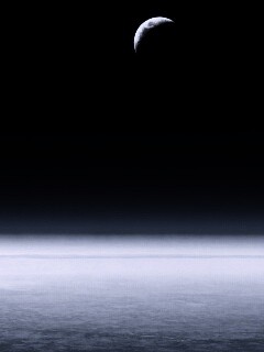 Луна над горизонтом обои
