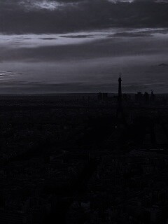 Вид на вечерний Париж обои