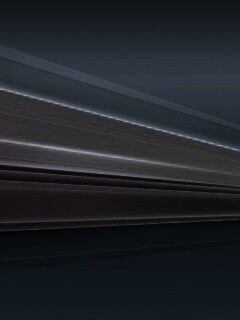 Желтая полоса на голубом обои