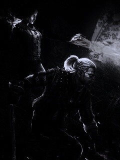 Геральт и Трисс в бою обои