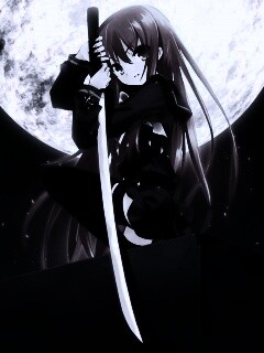 Девочка с катаной обои