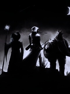 Воин, лучник и маг обои