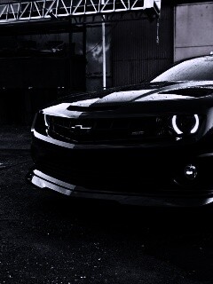 Черный шевроле камаро SS обои