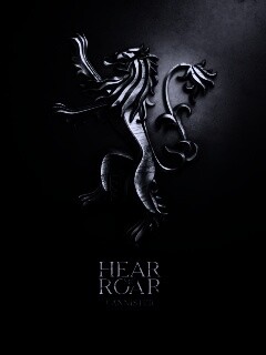 Металлический герб дома Ланнистеров обои