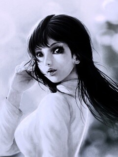 Девушка вполоборота обои