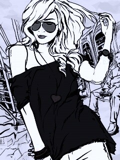 Стильная девушка в метро обои