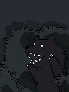 Медведь в кустах обои