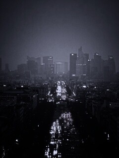 Ночной город в тумане обои