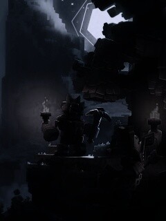 Парень с киркой и факелом смотрит в даль обои