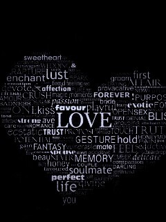 Слова любви обои