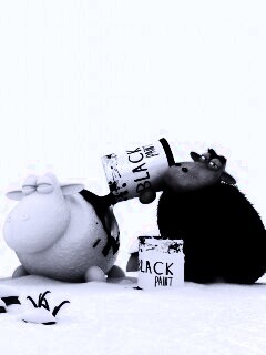 Овечки лепят снеговиков обои