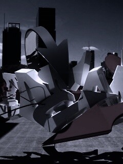 Трехмерное граффити обои