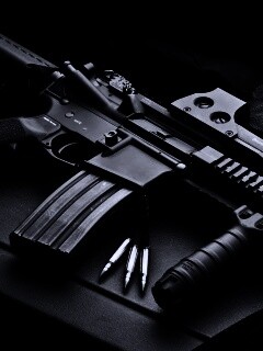 Черный автомат обои