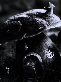 Грибы домики обои