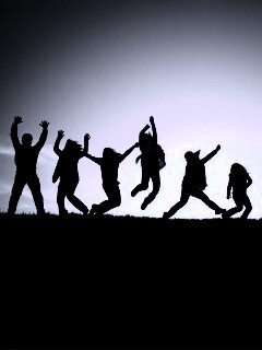 Силуэты людей обои