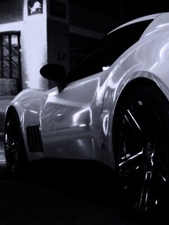 Белый Корвет обои