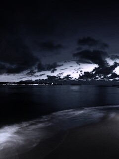 Пляж во франции ночью обои