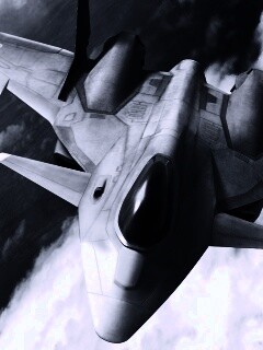 Нарисованный истребитель в полете обои