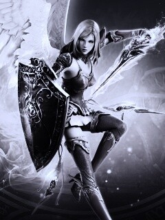 Ангел с мечом и щитом обои