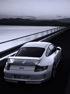 Порше на дамбе обои