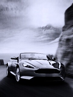 Aston Martin на повороте обои