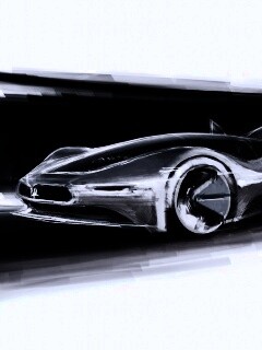 Эскиз Мазерати Birdcage обои