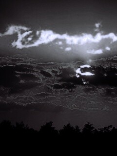 Ярко-оранжевое закатное небо обои