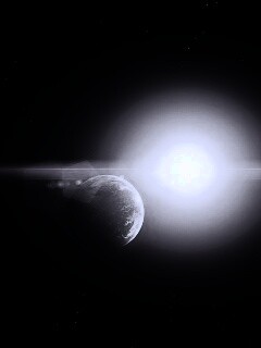 Планета на фоне звезды обои