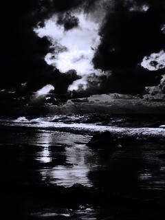 Океанский берег на закате обои