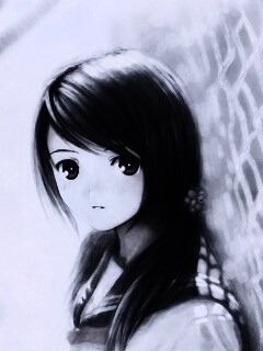 Девочка у сетчатого забора обои