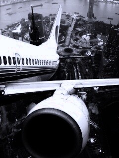 Взлет над городом обои