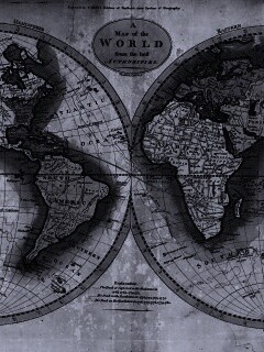 Старинная карта мира обои