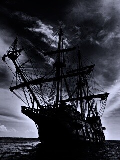 Галеон в море обои