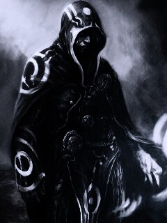 Темный маг в плаще-накидке обои