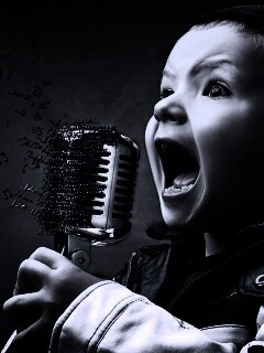 Экспрессивный певец обои