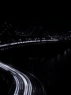 Вид на мост ночью обои