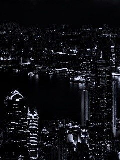 Небоскребы ночью обои