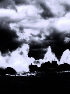 Буря в океане обои