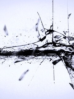 Летящие осколки обои