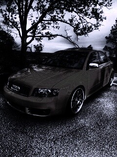 Желтый Ауди на дороге обои