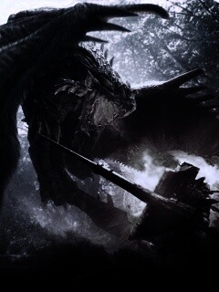 Атакующий дракон обои